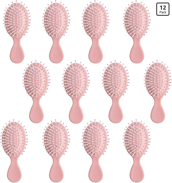 12 Pack Mini Hair Brush Bulk, Travel Hair Brush for All Hair Types | Amazon (US)
