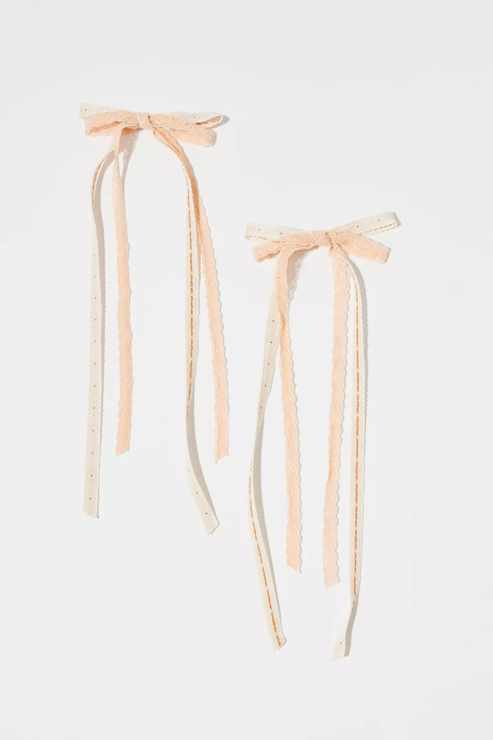 Double Layer Ribbon Hair Bow Clip Set | Urban Outfitters (US and RoW)