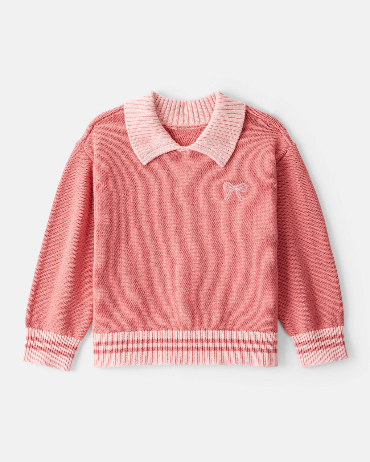 Toddler Girl Bow Cotton Long-Sleeve Sweater - Pink(3)3.0 out of 5 Customer Rating | Carter's Inc