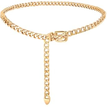 Chain Belt for Women Wasit Chain Belt Chain Chunky Belt Chain Gold Chain Belts | Amazon (US)