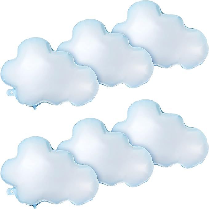 Amazon.com: 6 Pieces White Cloud Foil Balloons For Birthday Baby Shower Themed Party Birthday Par... | Amazon (US)
