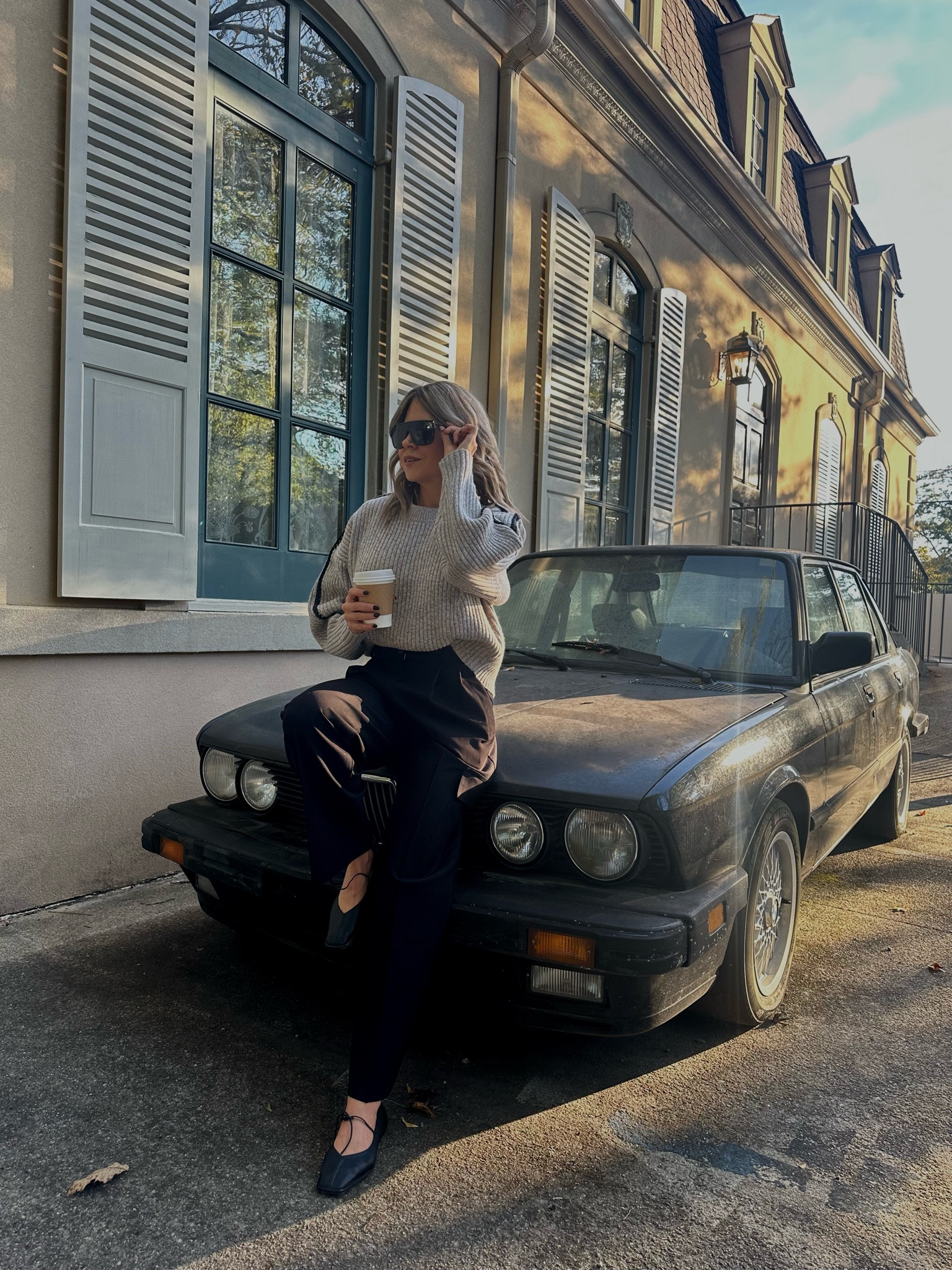 The most beautiful gray sweater that’s part of the Shopbop Fall sale — ballet flats are included as well! Linking similar black trousers  that are on sale. Use code STYLE to save 25% on this entire outfit  

#LTKsalealert #LTKworkwear #LTKover40