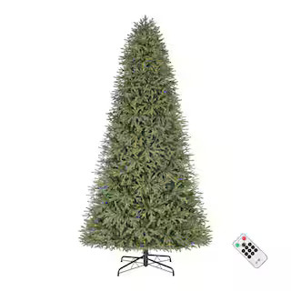 12 ft. Pre-Lit LED Jackson Noble Fir Artificial Christmas Tree | The Home Depot
