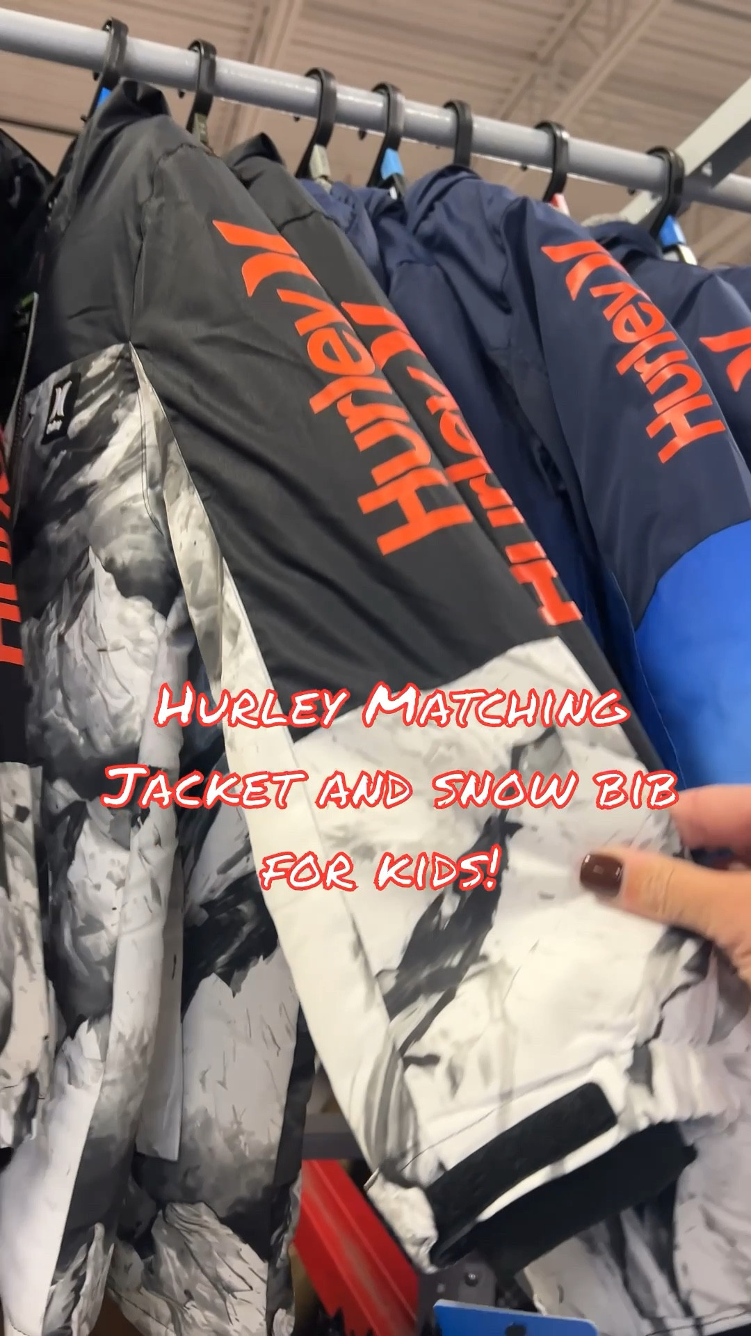 Matching winter jacket and snow bib!