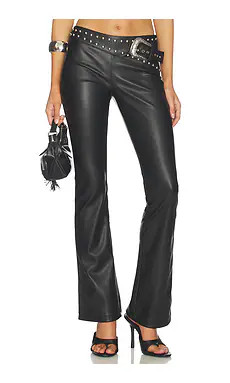 superdown Melisa Faux Leather Pant in Black from Revolve.com | Revolve Clothing (Global)