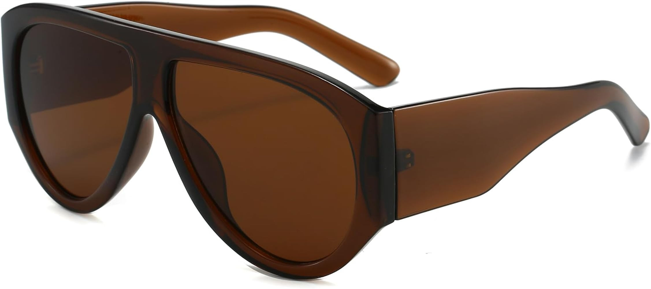 LJCZKA Oversized Square Sunglasses for Women Men 70s Retro Pilot Sunglasses Vintage Wrap Around C... | Amazon (UK)