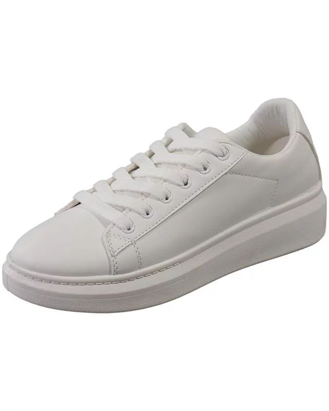 C&C California Women?s Platform Sneakers, Vegan Leather Shoes, White | Walmart (US)