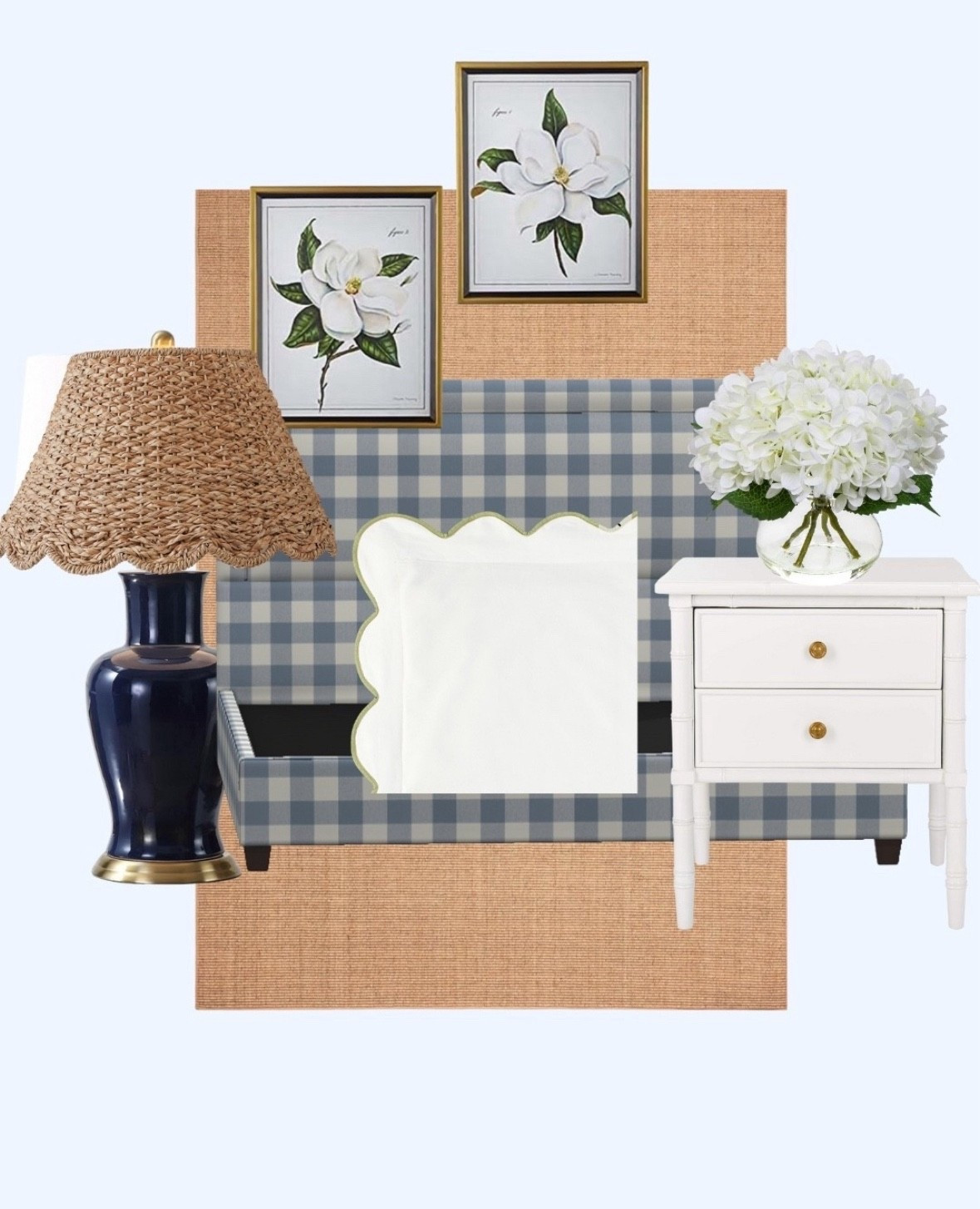 Master bedroom refresh, Ballard designs, Amazon, Grandmillenial, traditional home, classic style, Nancy Myers, gingham, magnolia, scallop, bamboo, sisal rug, affordable home decor, Ralph Lauren, cozy



#LTKHome