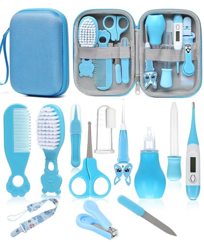 Baby Healthcare and Grooming Kit, Safety Newborn Nursery Baby Care Kit, with Hair Brush Comb, Nail Clipper, Thermometer, Pacifier Clip, Baby Registry Search, Baby Girl Boy Newborn Essentials | Amazon (US)