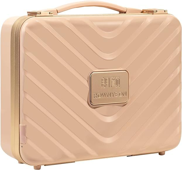 ROWNYEON Travel Makeup Case With Light Up Mirror Portable Train Case Organizer Makeup Box for Gir... | Amazon (US)