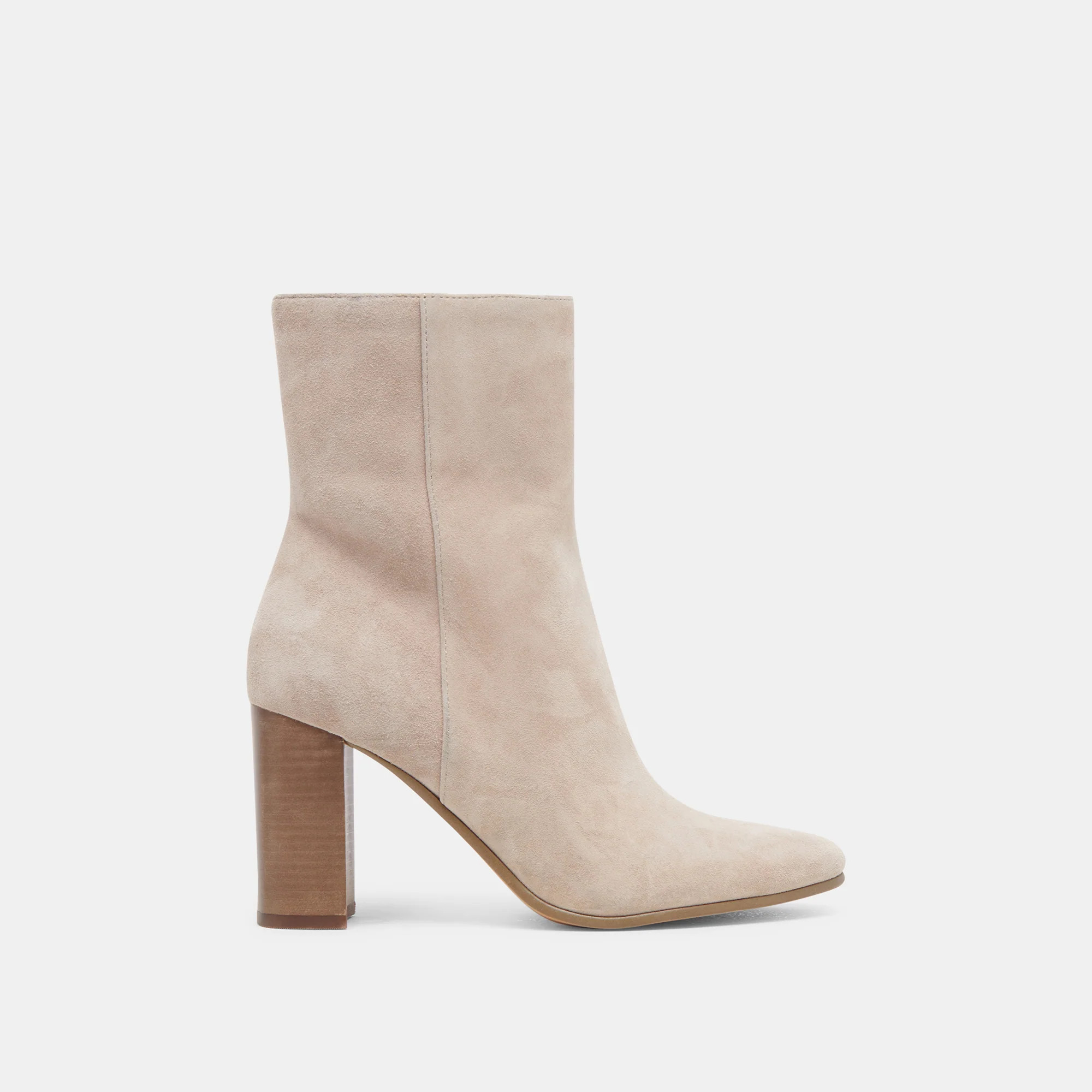 Suzy Wide Booties Taupe Suede | DolceVita.com