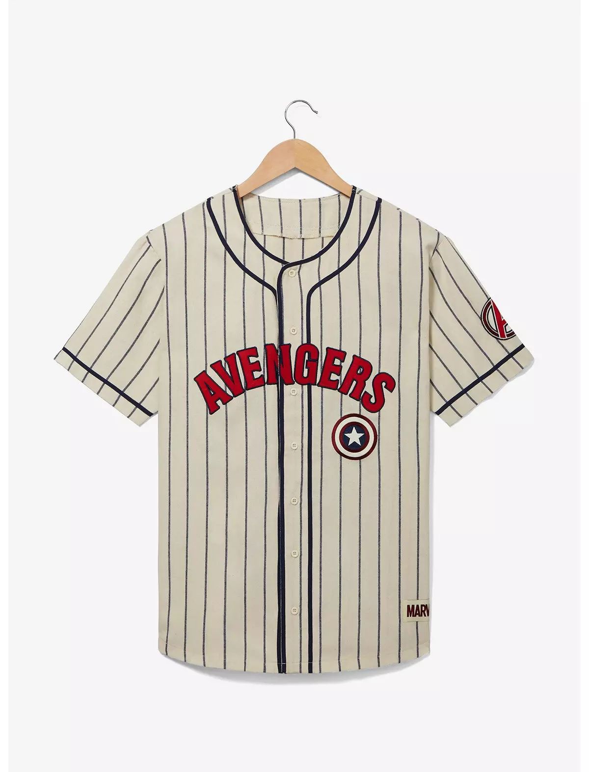 Marvel Captain America Striped Baseball Jersey - BoxLunch Exclusive | BoxLunch