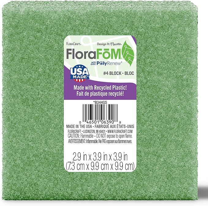FloraCraft FloraFōM Block 2.9 Inch x 3.9 Inch x 3.9 Inch Green | Amazon (US)