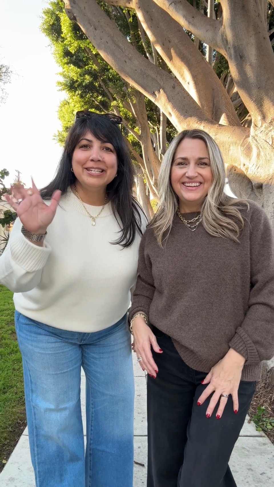 This gorgeous cashmere sweater is my absolute favorite! It comes in so many colors & is luxuriously soft. I’m wearing an XS & my friend is in the large  

#LTKspringtrends #LTKOver40 #LTKdayinmylife