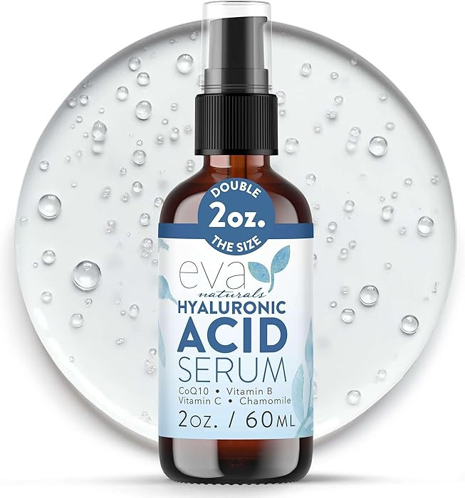 Eva Naturals Pure Hyaluronic Acid Serum + B5 – Multi-Depth Hydrating Anti-Aging Face Serum for ... | Amazon (US)
