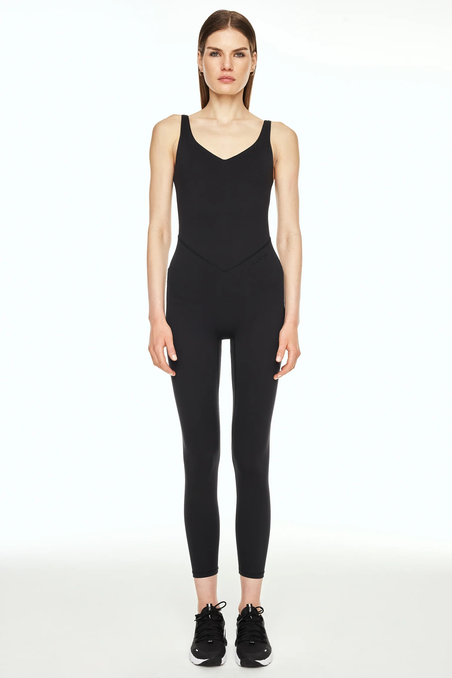 V-Neck Tempo Full Length Catsuit | BANDIER