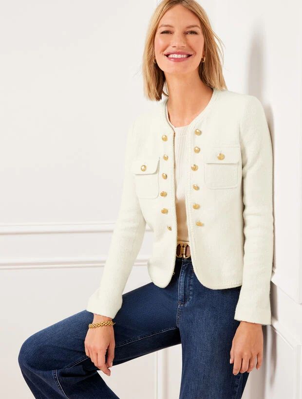 Berkshire Wool Blend Crop Jacket | Talbots