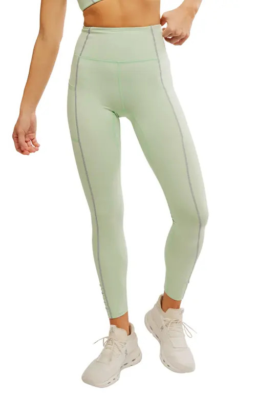 Free People FP Movement You're A Peach Ankle Leggings in Cactus at Nordstrom, Size X-Small | Nordstrom