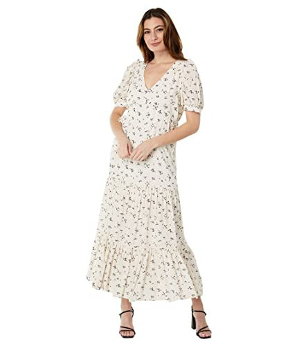 Saltwater Luxe Leora Short Sleeve Maxi Dress Vanilla MD | Amazon (US)