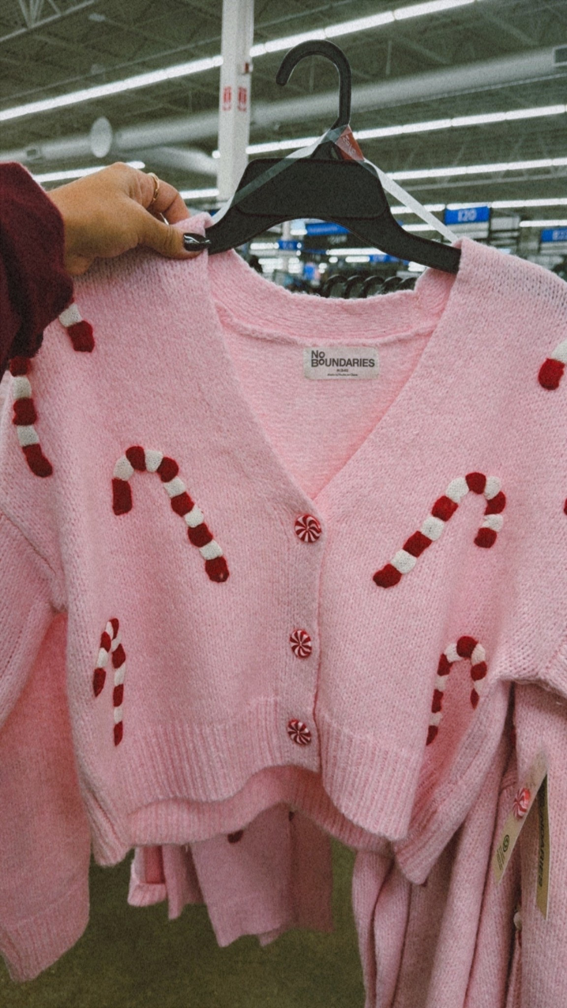 Cropped Christmas cardigan only $18.98 at Walmart. I chose the candy canes but there are 4 designs. A must have for the holidays. I ordered a medium and it fits perfect! 

#LTKSeasonal #LTKHoliday