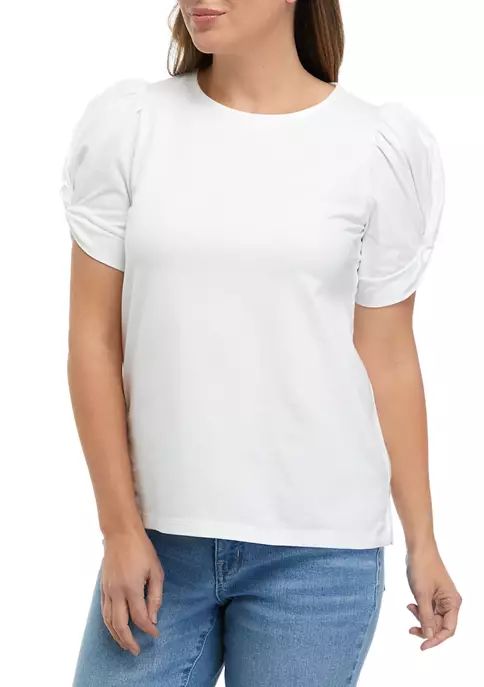 Women's Twisted Puff Sleeve T-Shirt | Belk