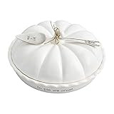 Mud Pie Circa Pumpkin Pie Dish Set, White, 5.5" x 10.5" dia | Amazon (US)