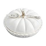 Mud Pie Circa Pumpkin Pie Dish Set, White, 5.5" x 10.5" dia | Amazon (US)