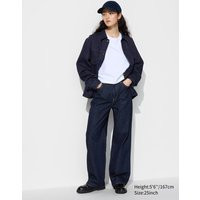 Uniqlo - Wide Straight Jeans - Navy - 27inch | UNIQLO (UK)