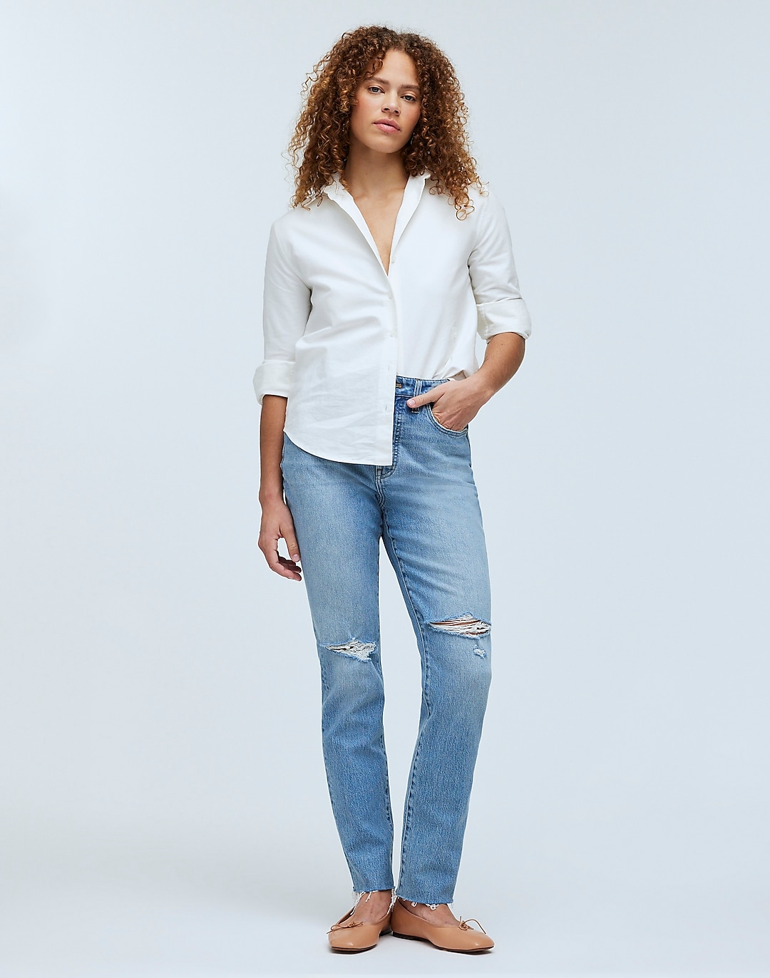 The Perfect Vintage Crop Jean in Liland Wash: Raw-Hem Edition | Madewell