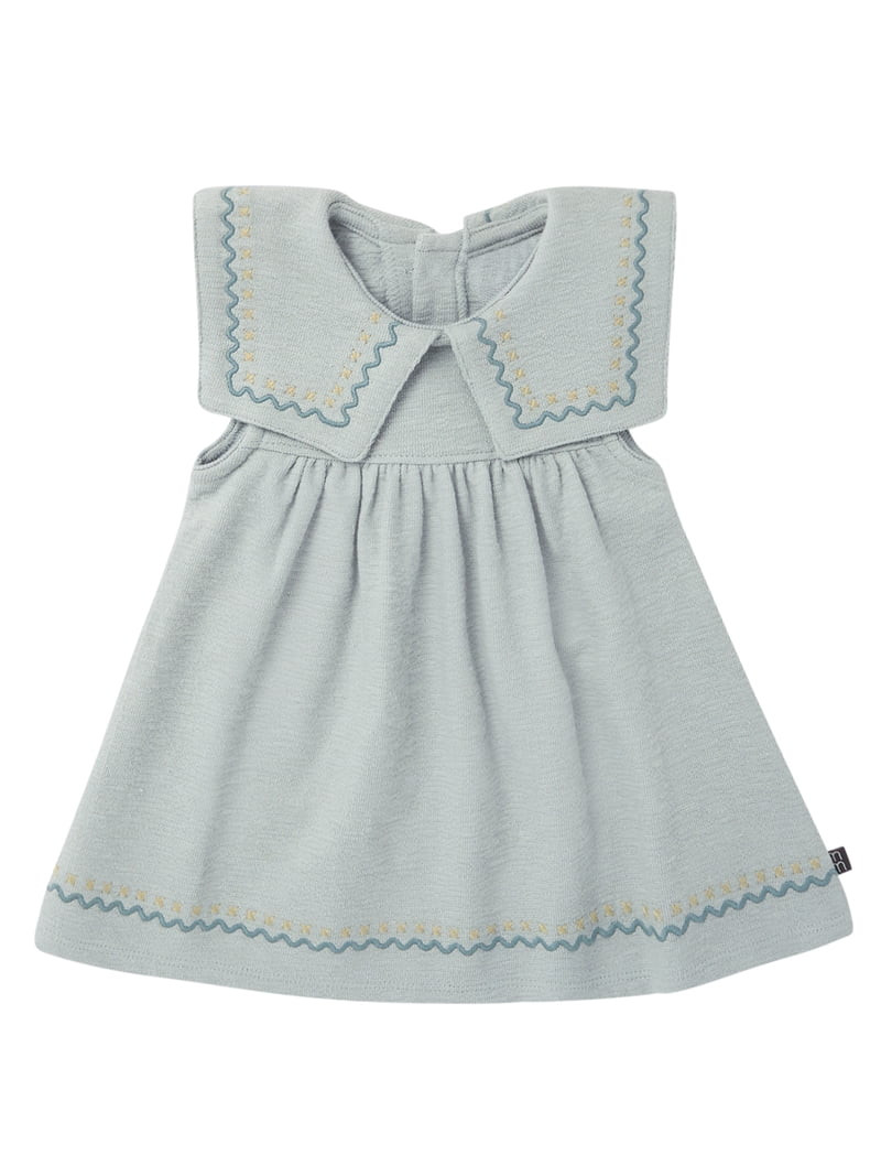 Modern Moments by Gerber Baby Girl Novelty Embroidered Collar Dress and Diaper Cover, 2-Piece, Si... | Walmart (US)