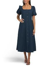 Short Sleeve Denim Maxi Dress | TJ Maxx