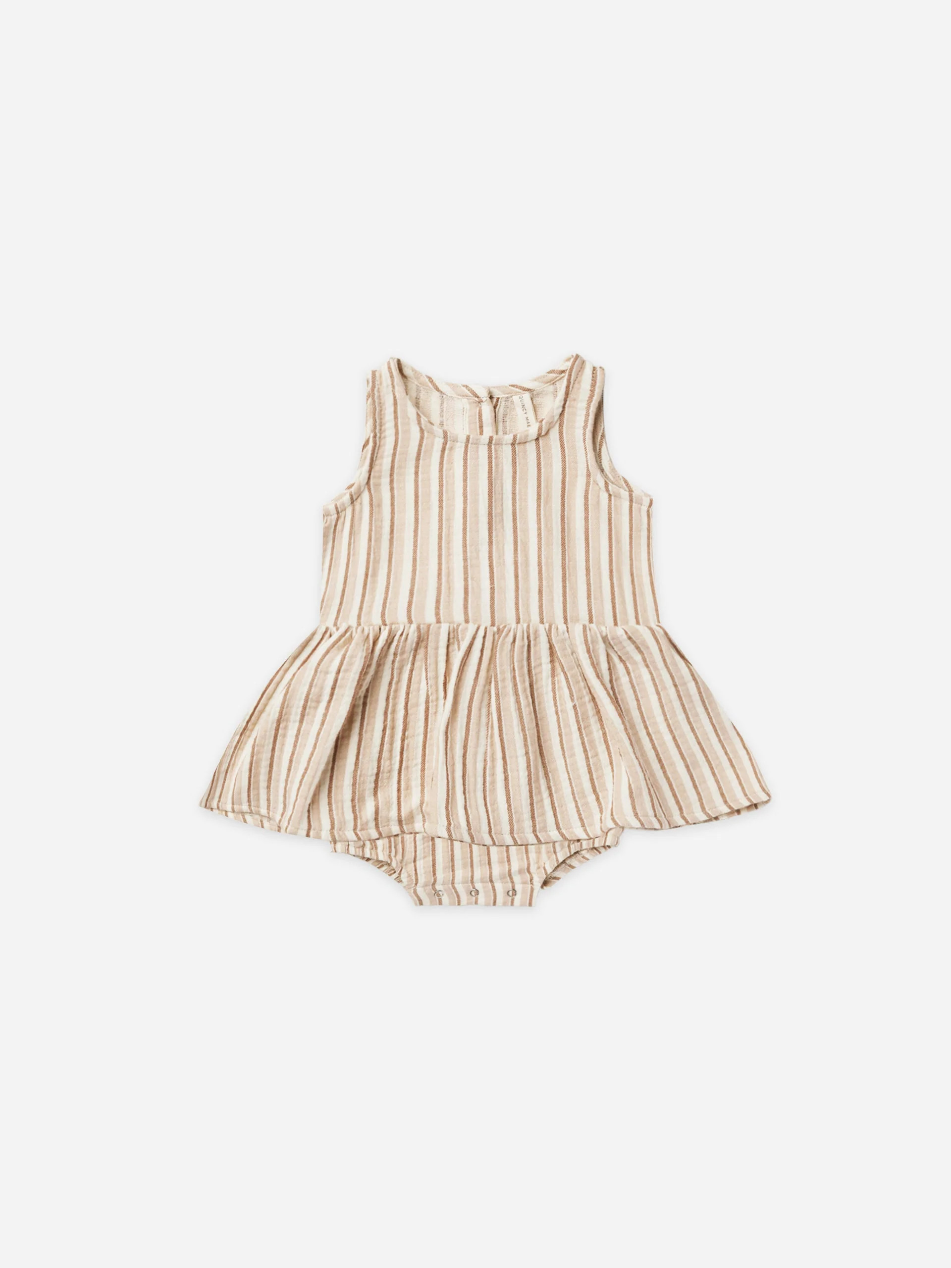 Skirted Tank Romper | Latte + Clay Stripe | Rylee + Cru