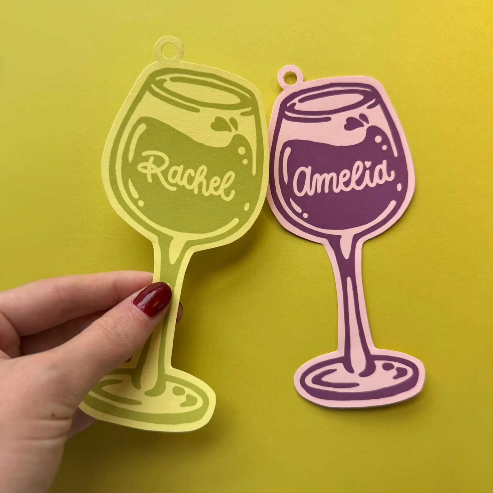 Personalized Wine Glass Tag, Bachelorette Party Place Card, Vino Before Vows | Etsy (Global)