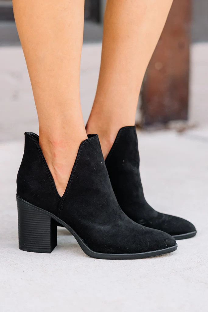 Take Your Chance Black Heeled Booties | The Mint Julep Boutique