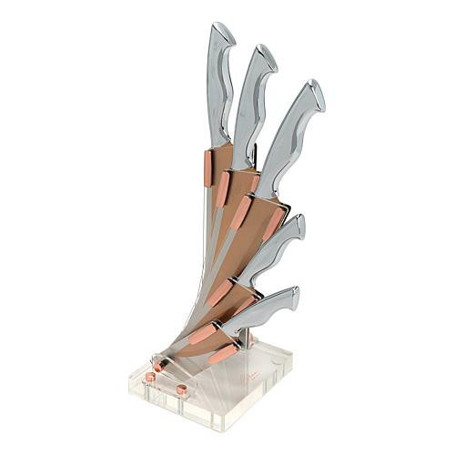 Lorna Maseko Faceted 6-Piece Knife Set - Rose Gold/Stainless Steel | HSN