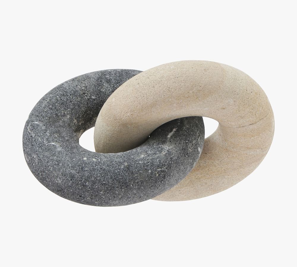 Balanced Natural/Charcoal Stone Linked Chain | Pottery Barn (US)