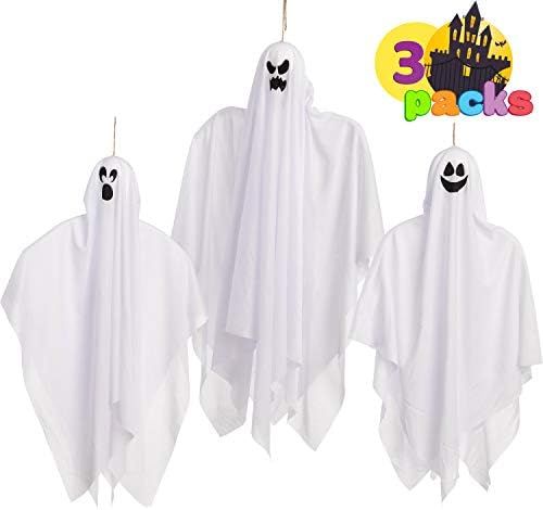Halloween Hanging Ghosts Glow in The Dark(3 Pack, Mix Size) for Halloween Party Decoration, Cute ... | Amazon (US)