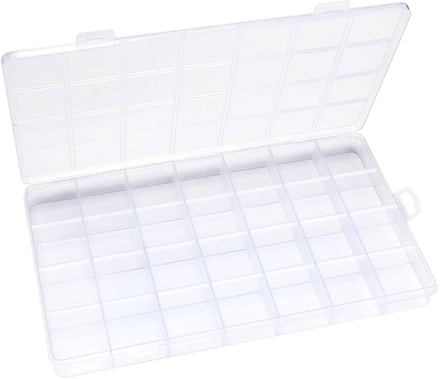 Eppingwin 28 Grids Bead Organizer, Craft Organizers and Storage, Acrylic Organizers, Plastic Bead... | Amazon (US)