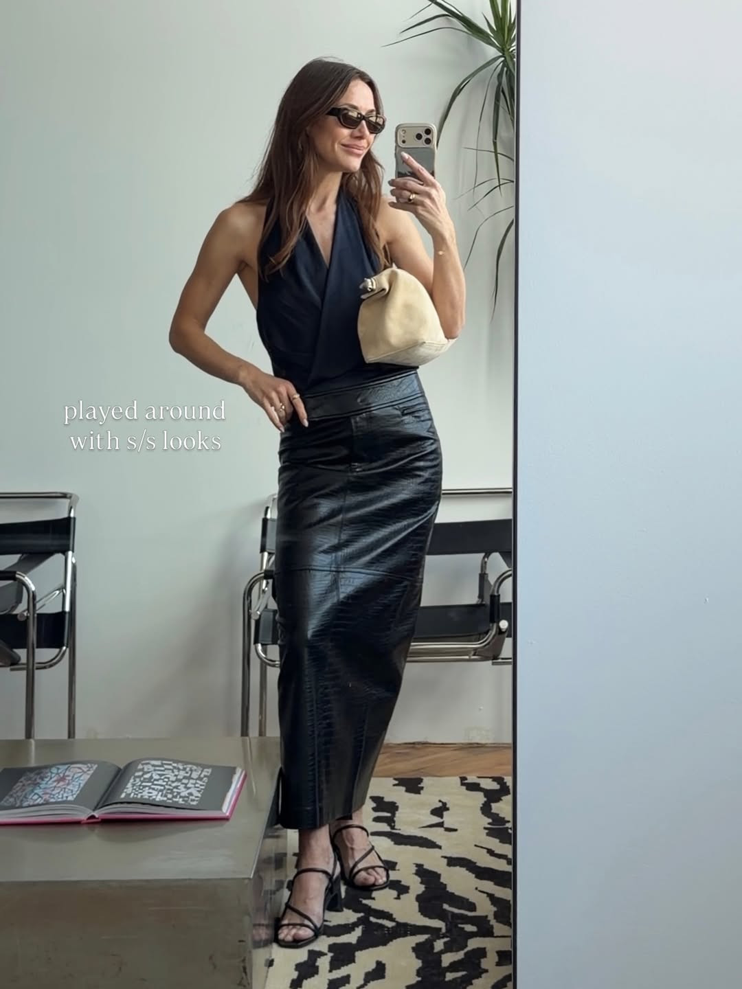 Chic leather skirt for a spring/summer date night. 

 #LTKgrwm #LTKootd #LTKTravel