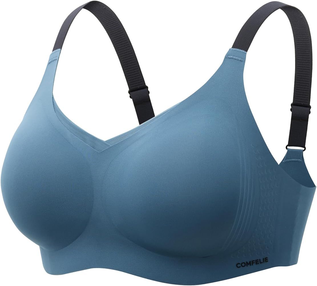 COMFELIE Wireless Bra with Support, Seamless Bra for Women, Mesh Elegance Shaping Bra with Contra... | Amazon (US)