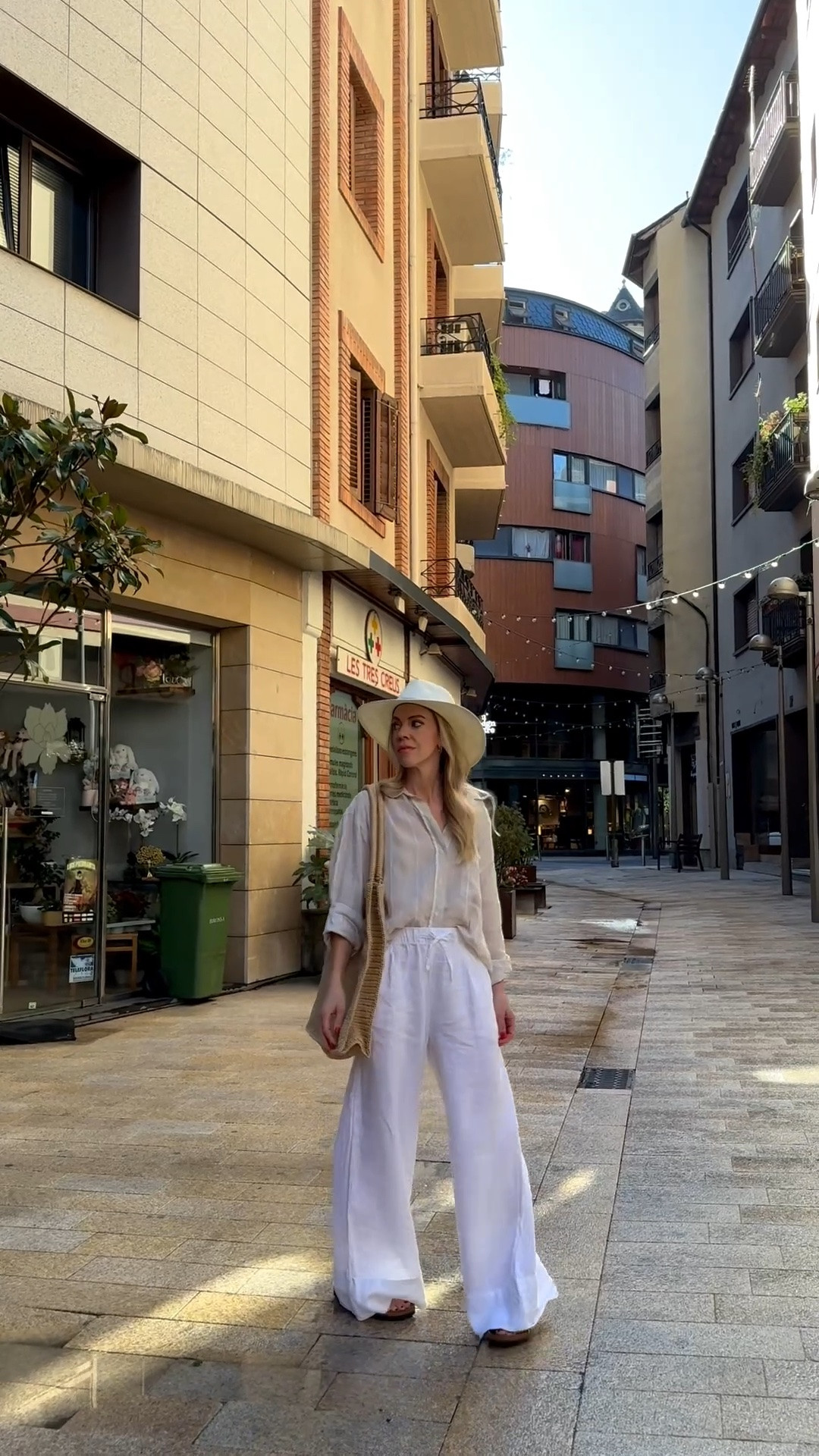 Summer vacation outfit, euro summer, linen outfit, white linen pants, @Janessa Leone straw hat, beach vacation looks

#LTKTravel #LTKSeasonal #LTKOver40