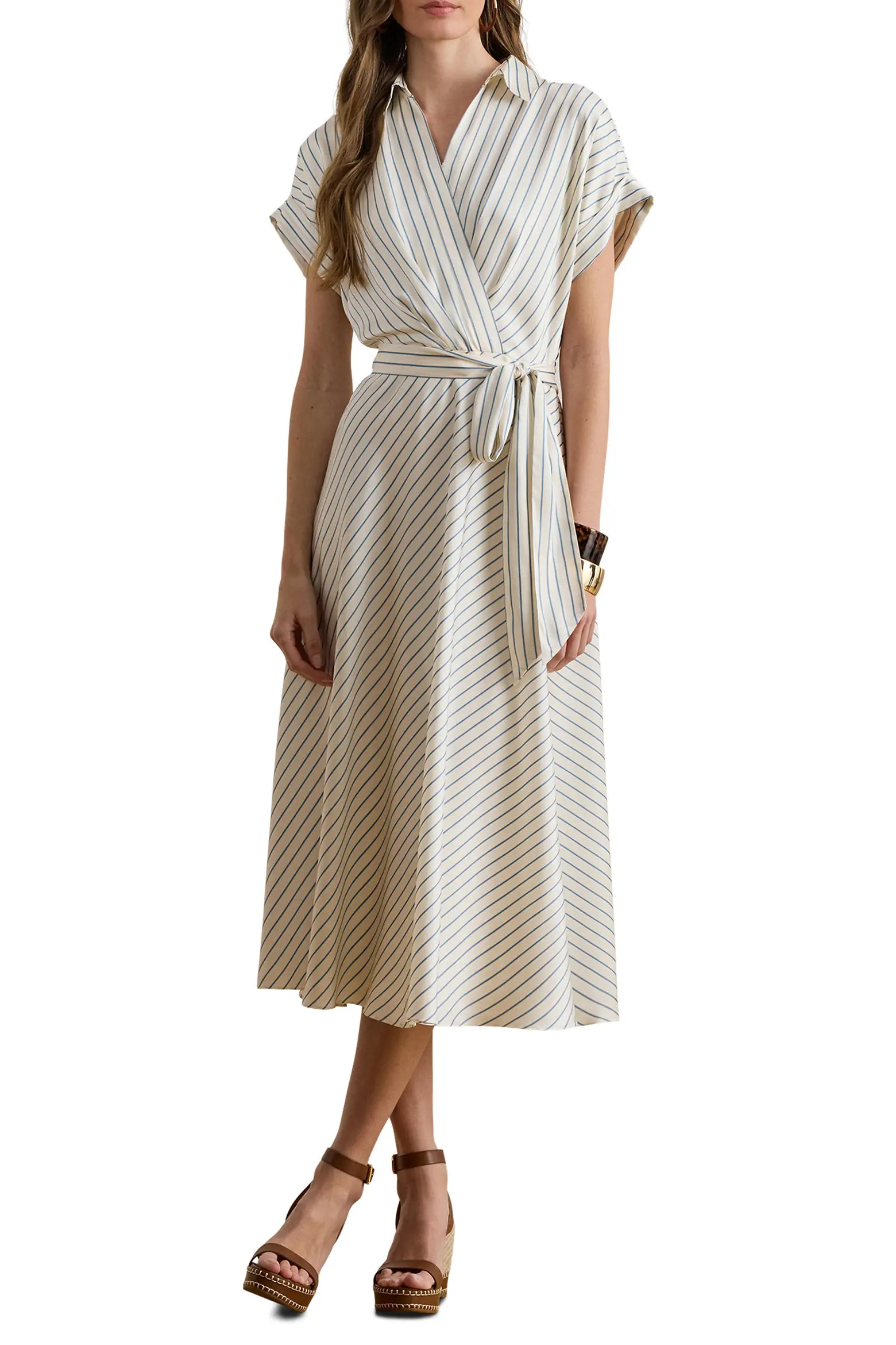 Stripe Twill Dress (Women) | Nordstrom | Nordstrom