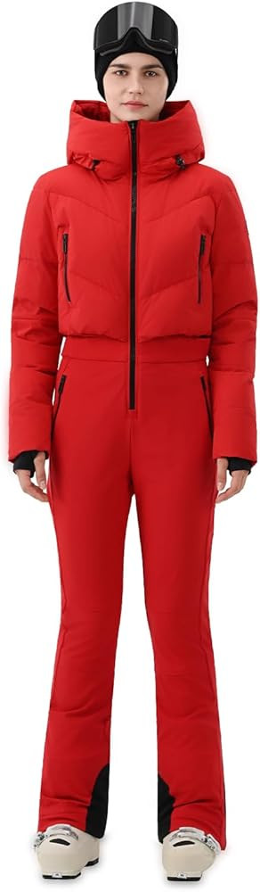 Womens Ski Suit One Piece Snowsuit Snow Slim Jumpsuits Snowboard Outfit Waterproof Insulated Wint... | Amazon (US)