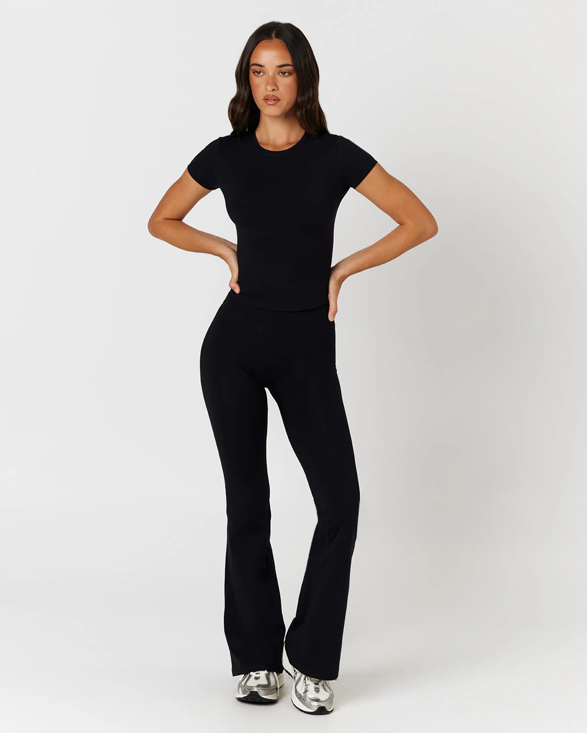 Form Invisible Scrunch Flare Leggings | Black | Crop Shop Boutique US