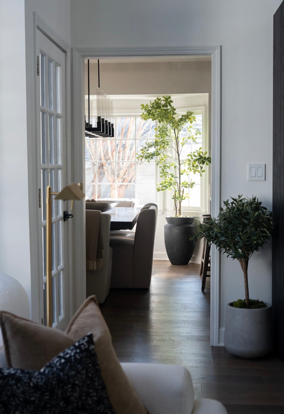 Eeekkk. I’m absolutely in love with this bright, sun-filled space ✨ The clean white walls, warm wood floors, sculptural lighting, and layered greenery create the perfect blend of modern, cozy, and timeless design. Every detail feels intentional from the neutral dining chairs to the oversized indoor plant soaking in natural light through the beautiful windows.

This is the kind of calm, elevated home styling that makes everyday moments feel special, and I couldn’t be more excited about how it all came together.



#LTKHome #LTKdayinmylife #LTKOver40