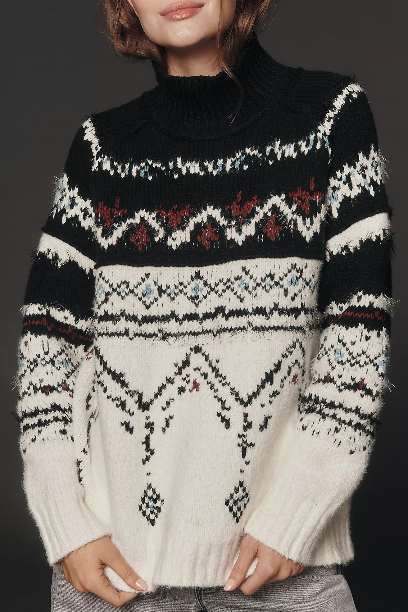 Pilcro Cotton Blend Fairisle Sweater | Anthropologie (US)