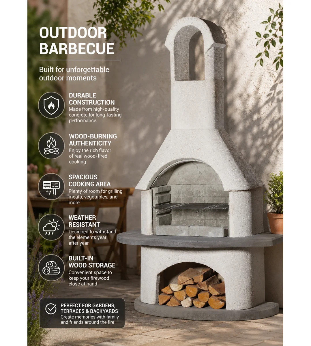 Big Horn Valenzia Elite Outdoor Fireplace | Wayfair North America