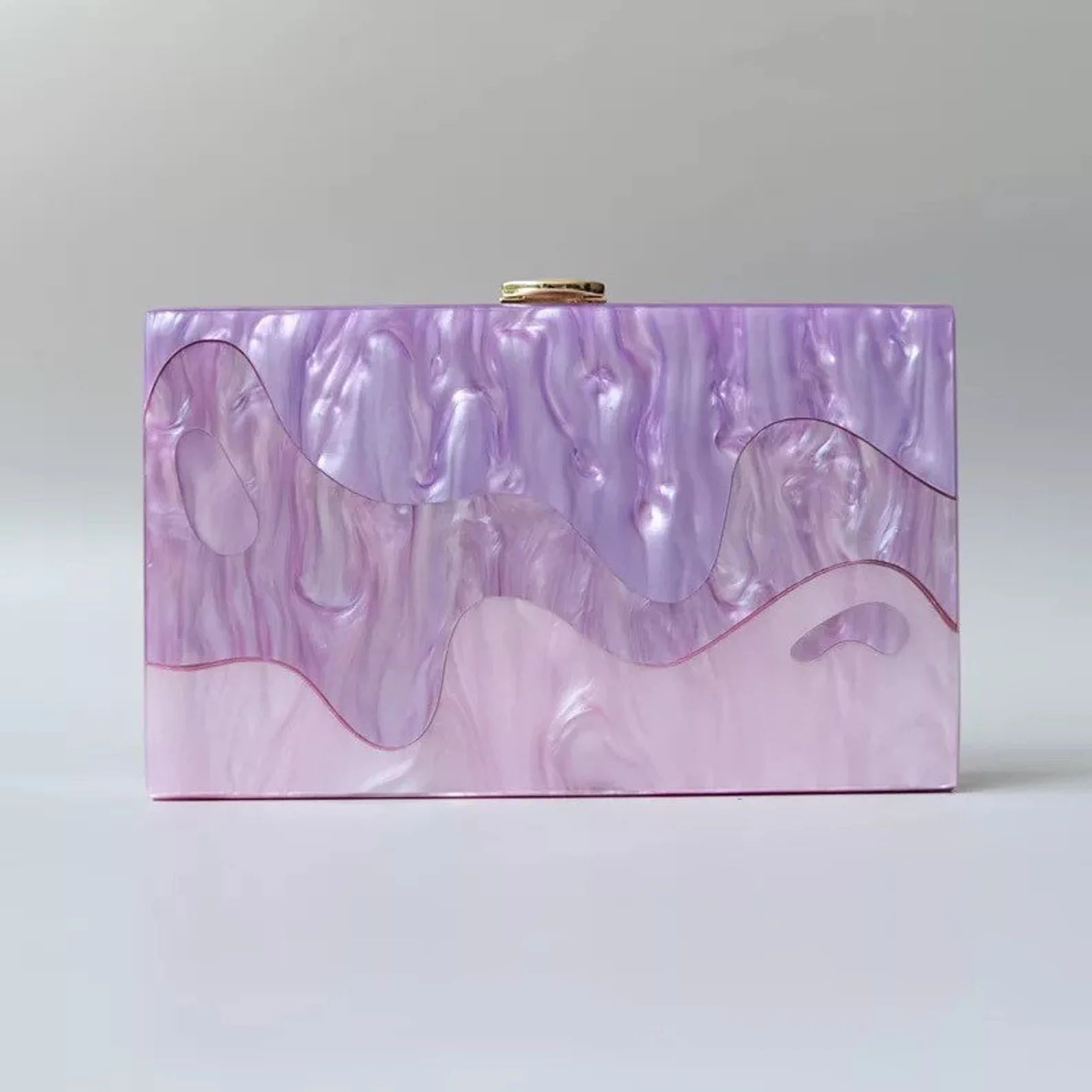 Abstract Pattern Acrylic Clutch Baby Pink and Lilac Purple - Etsy | Etsy (US)