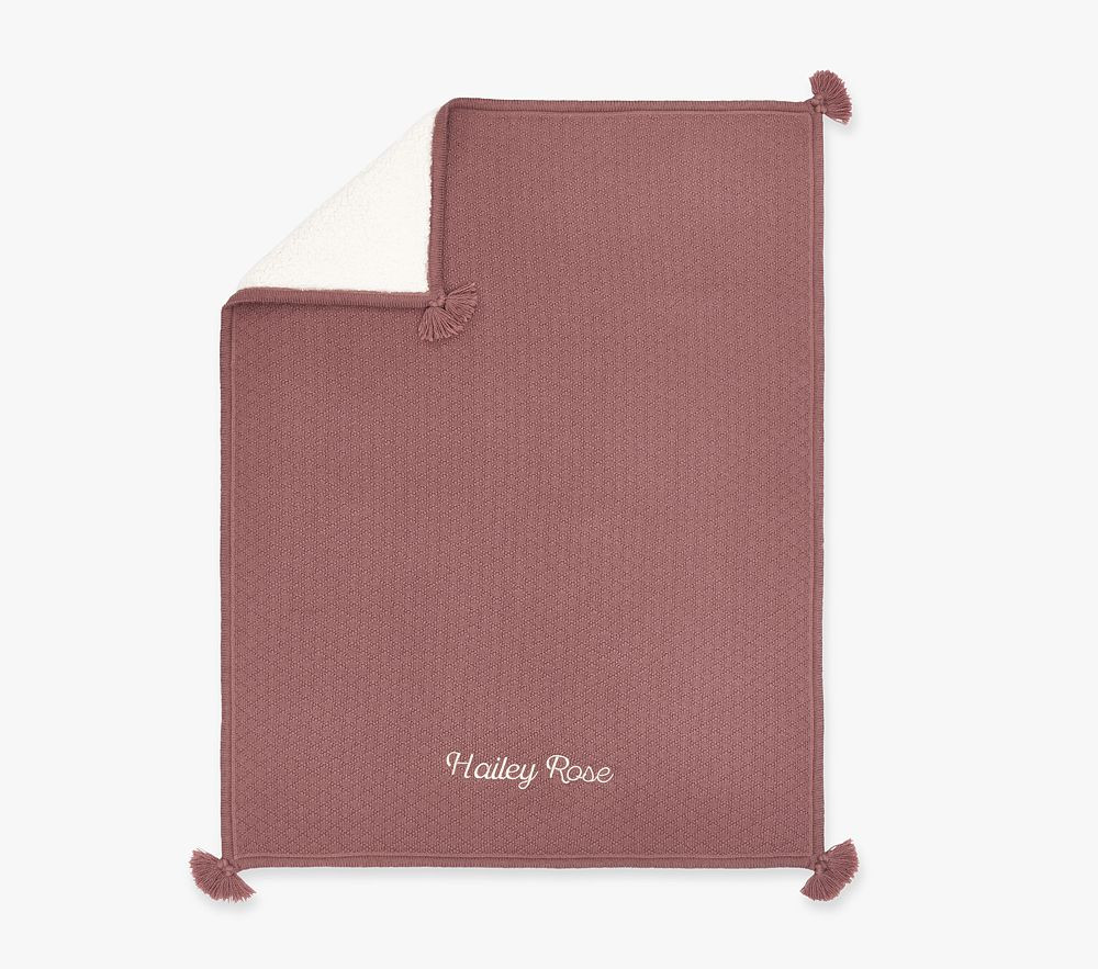 Luxe Cable-Knit Sherpa Baby Blanket | Pottery Barn Kids