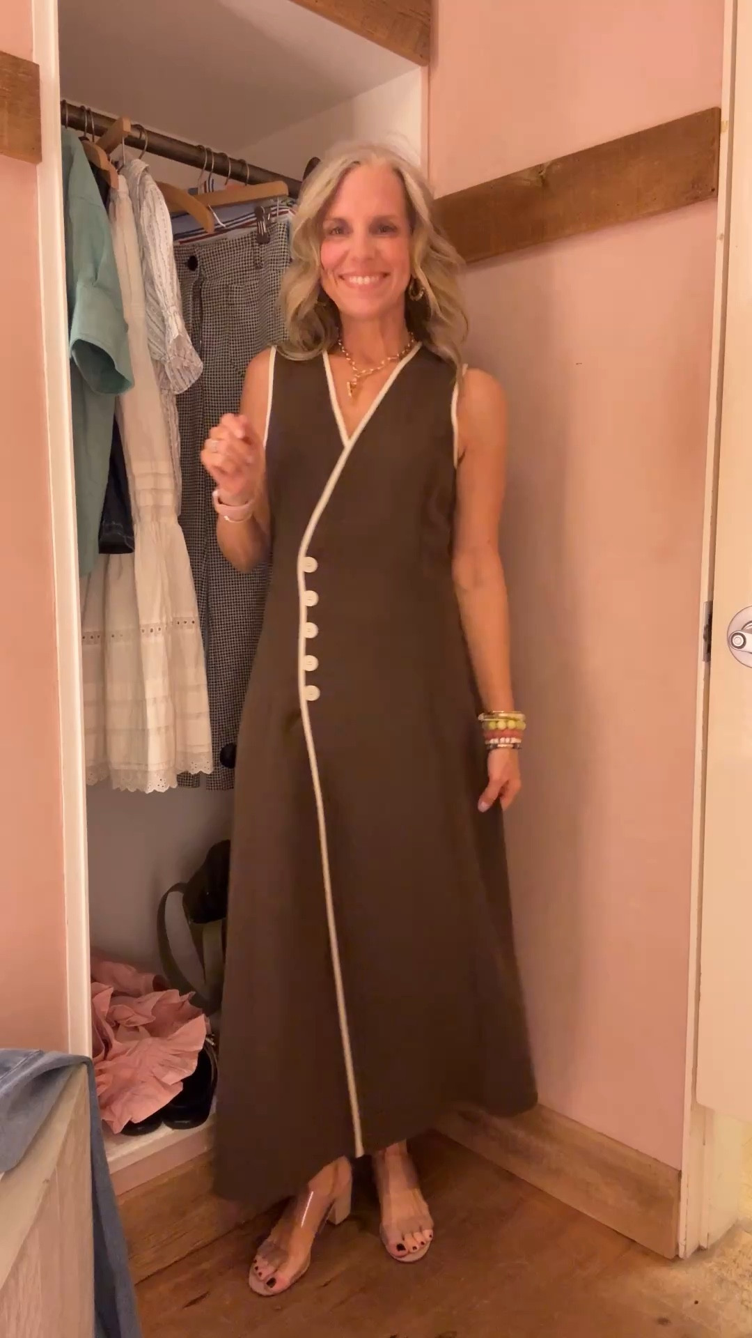 Use code ANTHRO20 for 20% off site-wide (some exclusions) wearing XS   Available in petite which I think would fit much better 

#LTKOver40 #LTKSpringSale #LTKSaleAlert